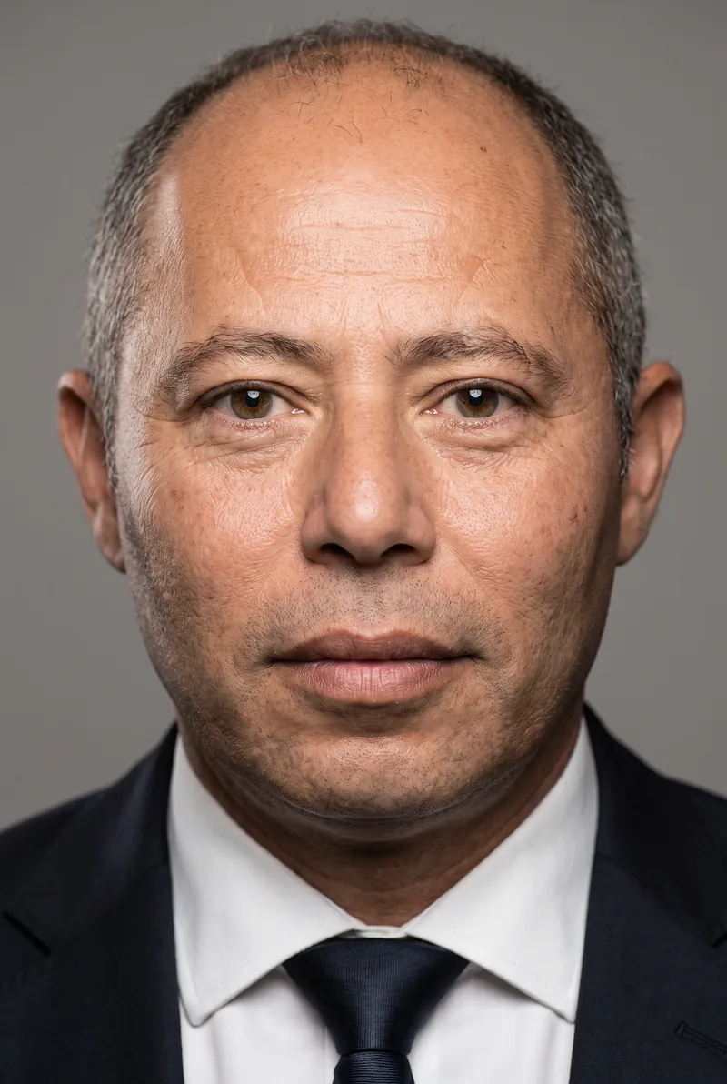 AI-generated portrait of Angelo Tirhas, keynote speaker