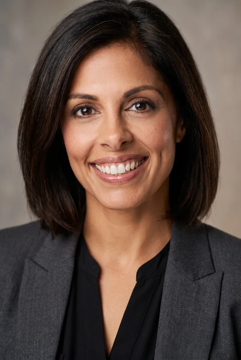 AI-generated portrait of Anjali Rao, keynote speaker
