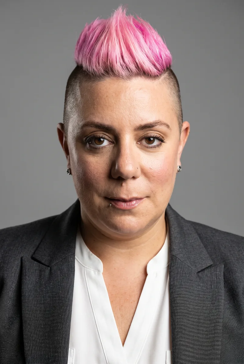 AI-generated portrait of Anna Polyviou, keynote speaker