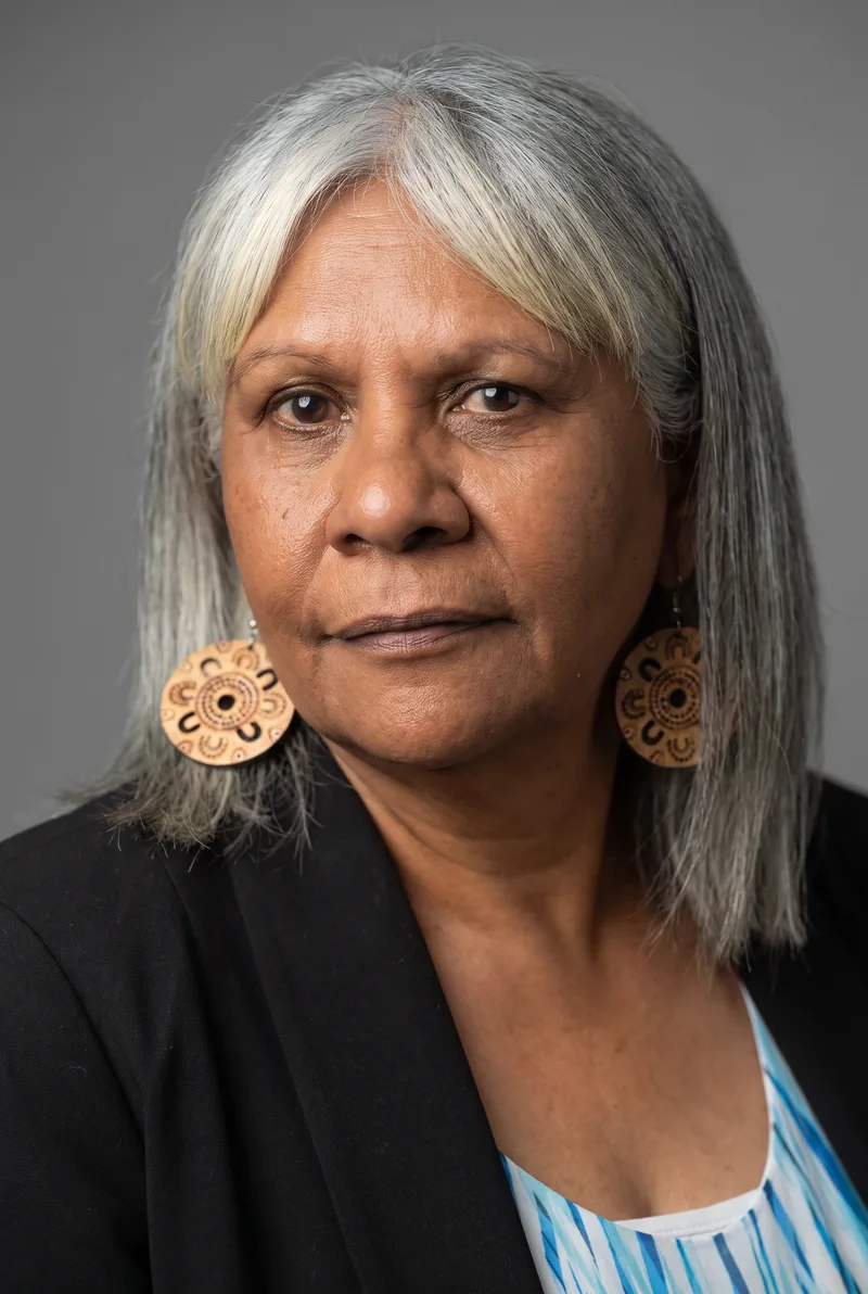 AI-generated portrait of Aunty Eva Jo Edwards, keynote speaker