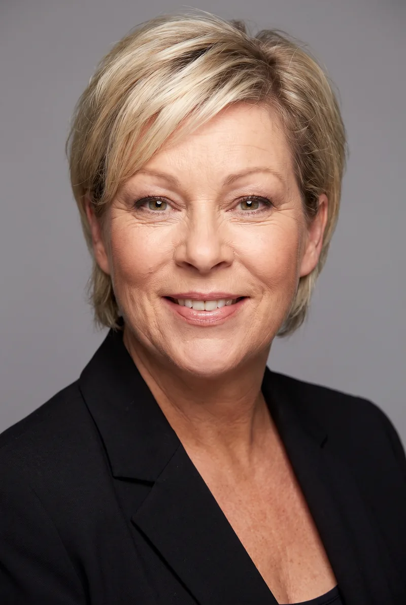 AI-generated portrait of Bev Killick, keynote speaker
