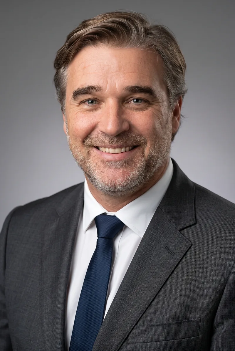 AI-generated portrait of Brad Ness OAM, keynote speaker