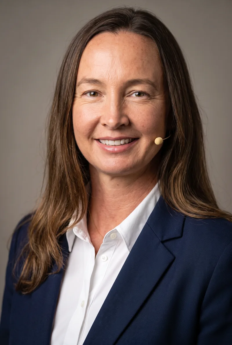 AI-generated portrait of Brooke Hanson OLY OAM, keynote speaker