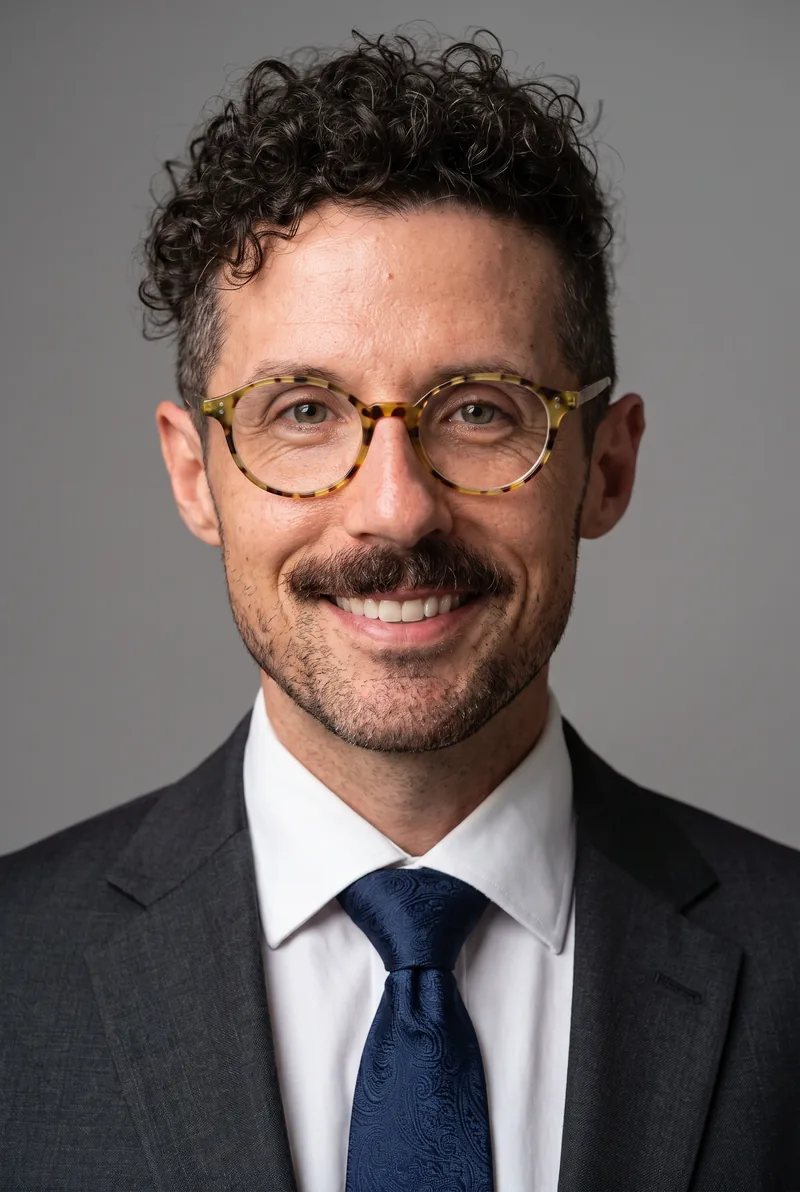 AI-generated portrait of Caleb Rixon, keynote speaker