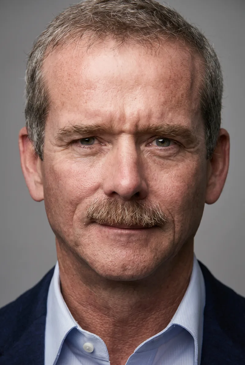 AI-generated portrait of Chris Hadfield, keynote speaker