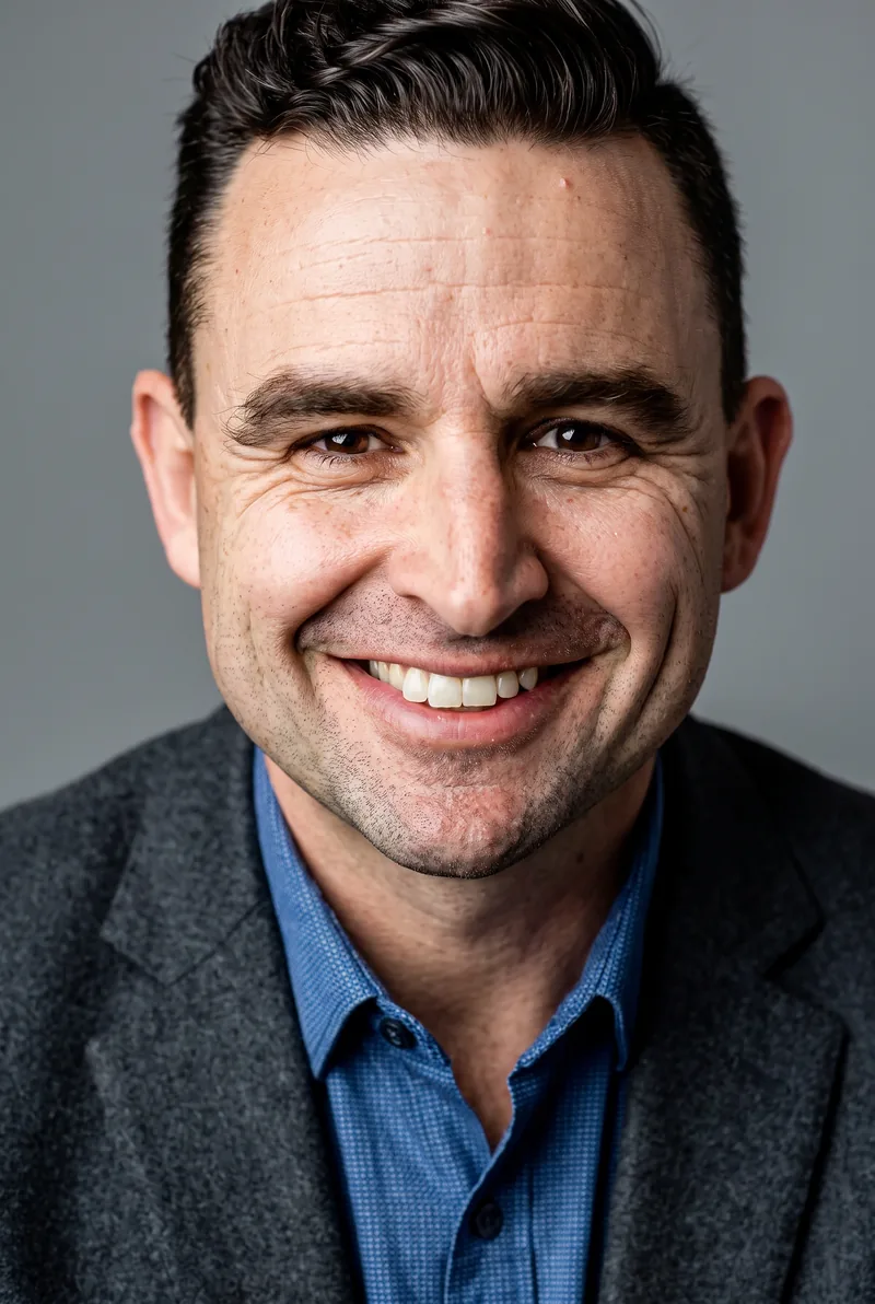 AI-generated portrait of Christian 'Boo' Boucousis CSP, keynote speaker