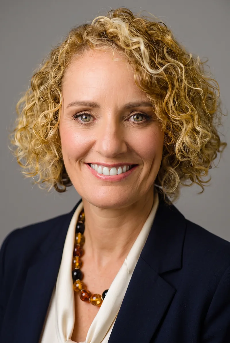 AI-generated portrait of Corrinne Armour, keynote speaker