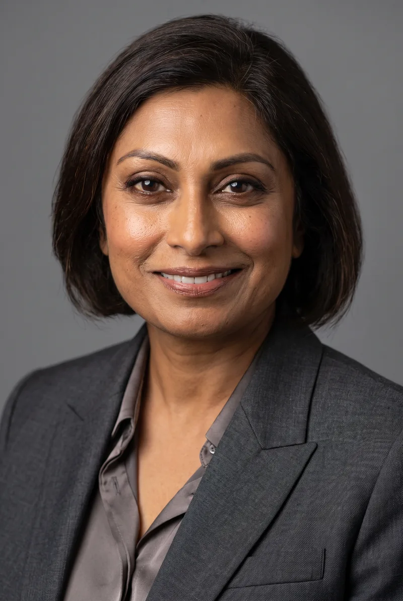 AI-generated portrait of Indira Naidoo, keynote speaker