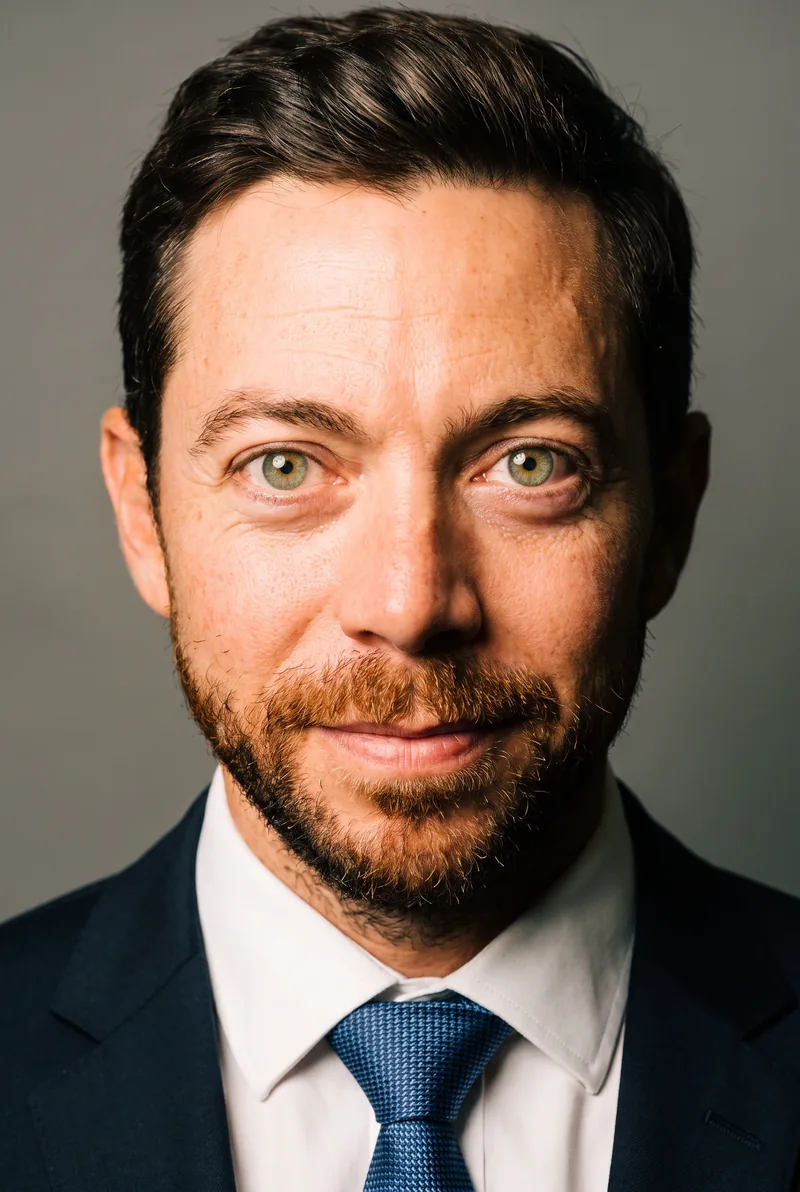 AI-generated portrait of James Mathison, keynote speaker