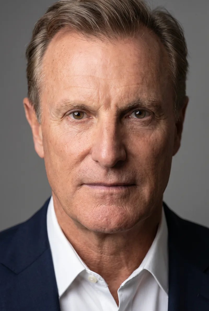 AI-generated portrait of James Reyne OAM, keynote speaker