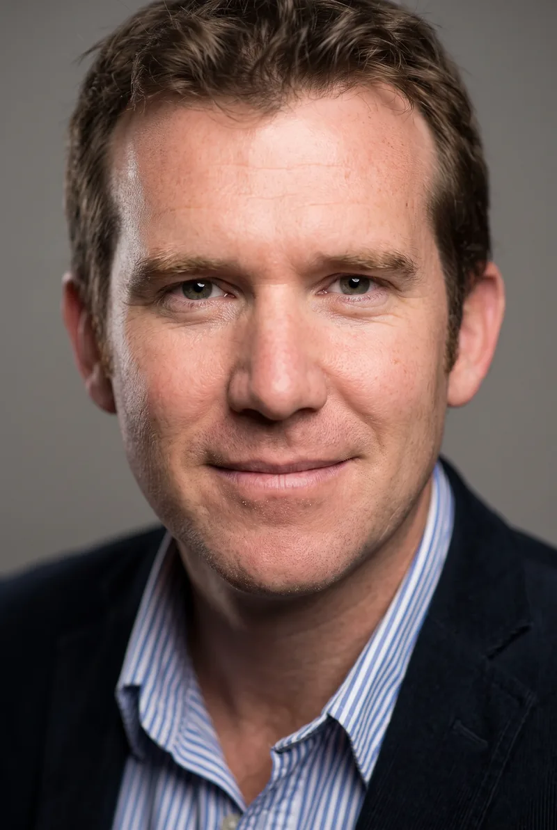 AI-generated portrait of Jamie Fitzgerald, keynote speaker
