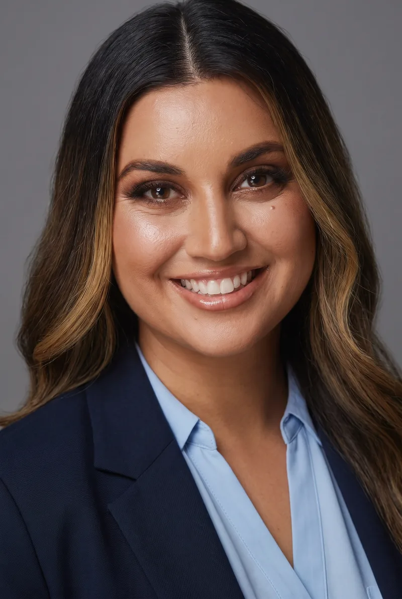 AI-generated portrait of Jamila Rizvi, keynote speaker
