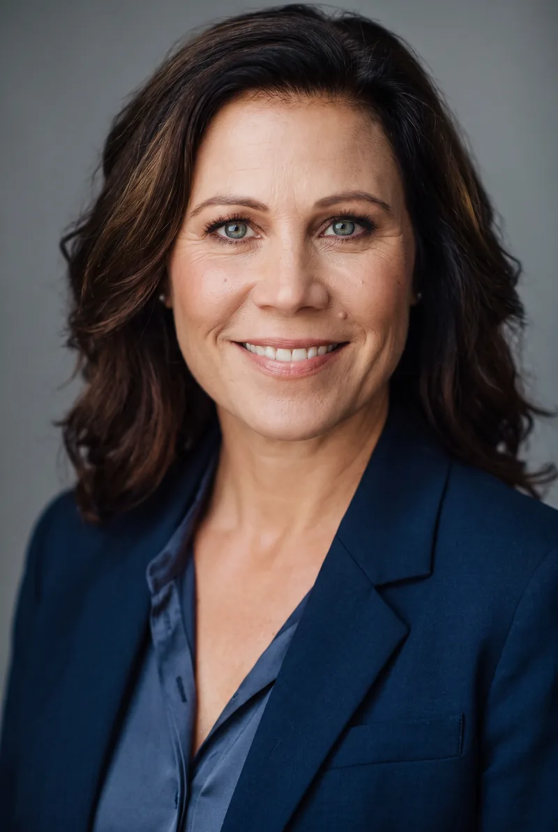 AI-generated portrait of Jane Hall, keynote speaker