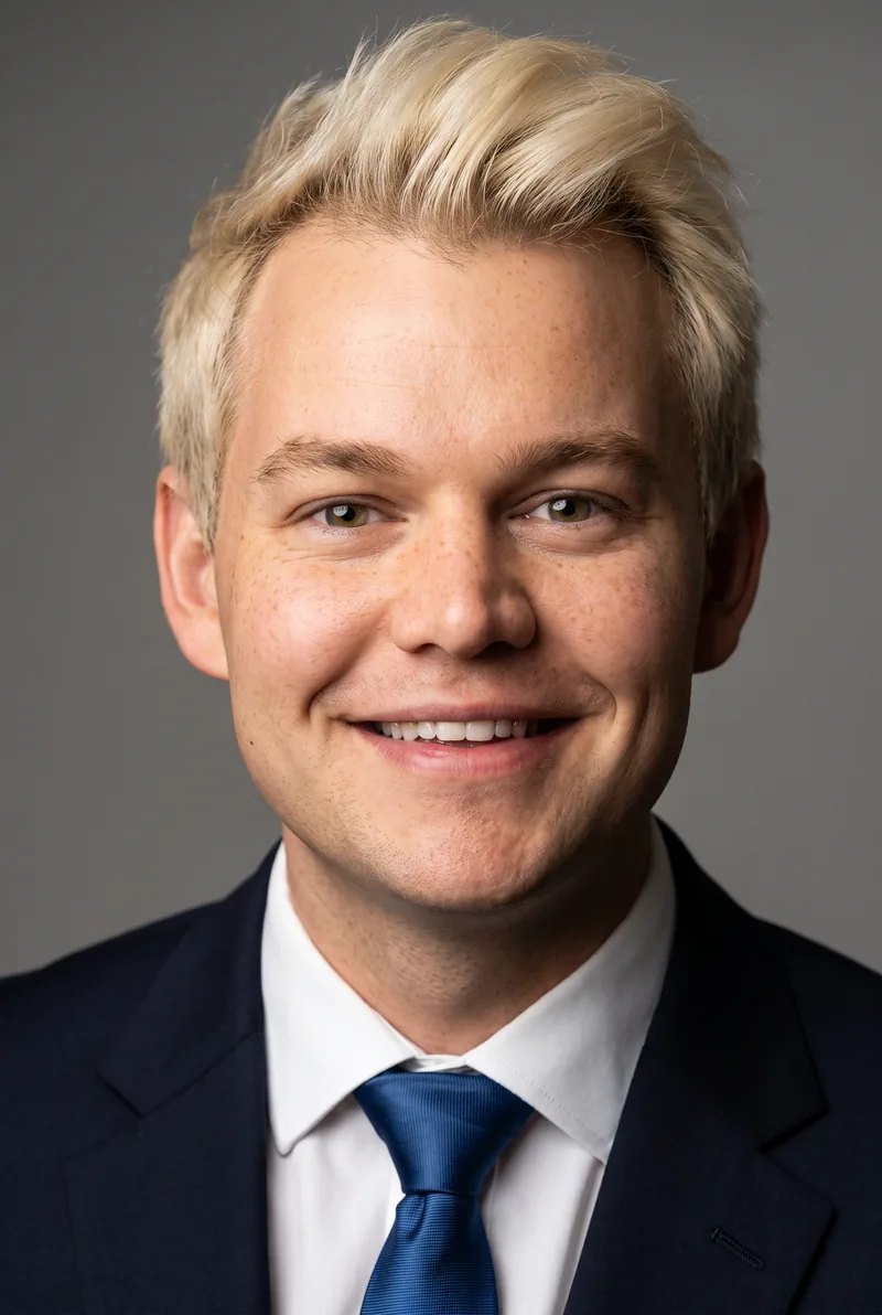 AI-generated portrait of Joel Creasey, keynote speaker