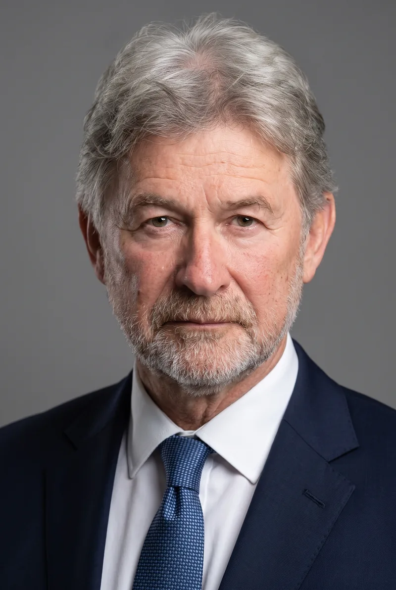 AI-generated portrait of John Schumann AM, keynote speaker
