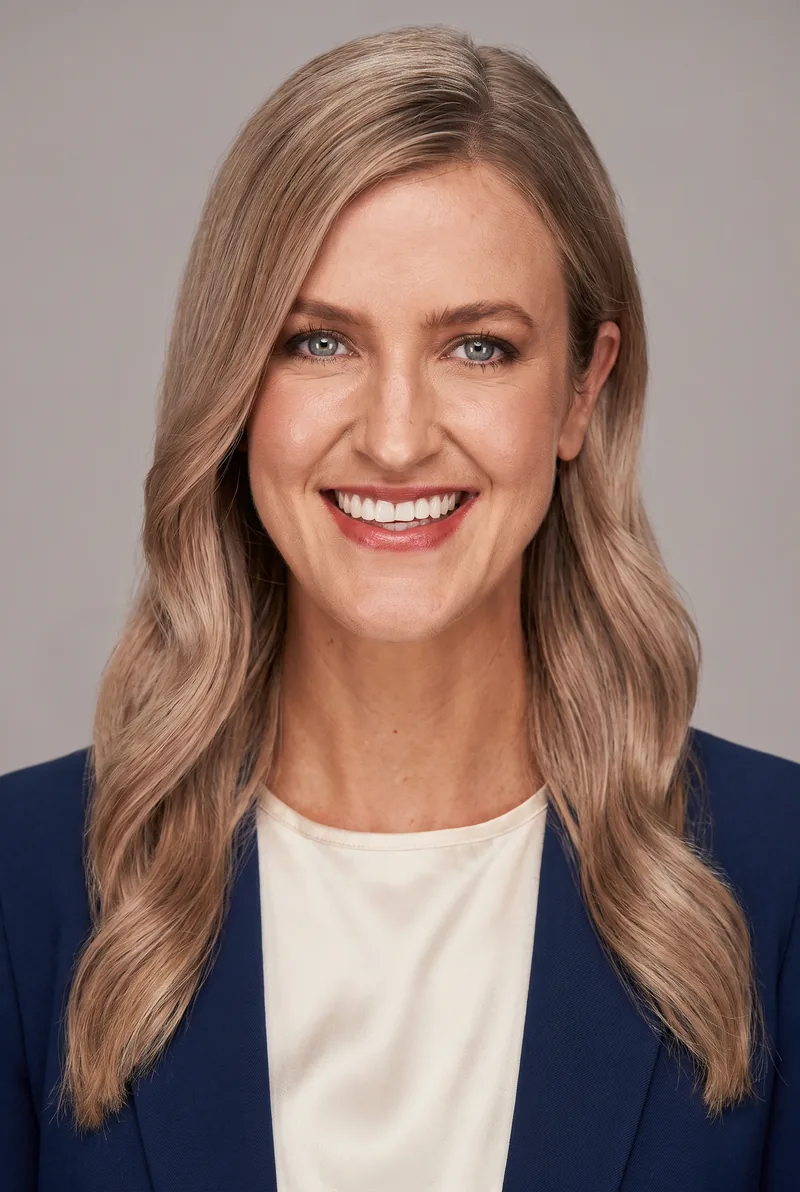 AI-generated portrait of Kate Freebairn, keynote speaker