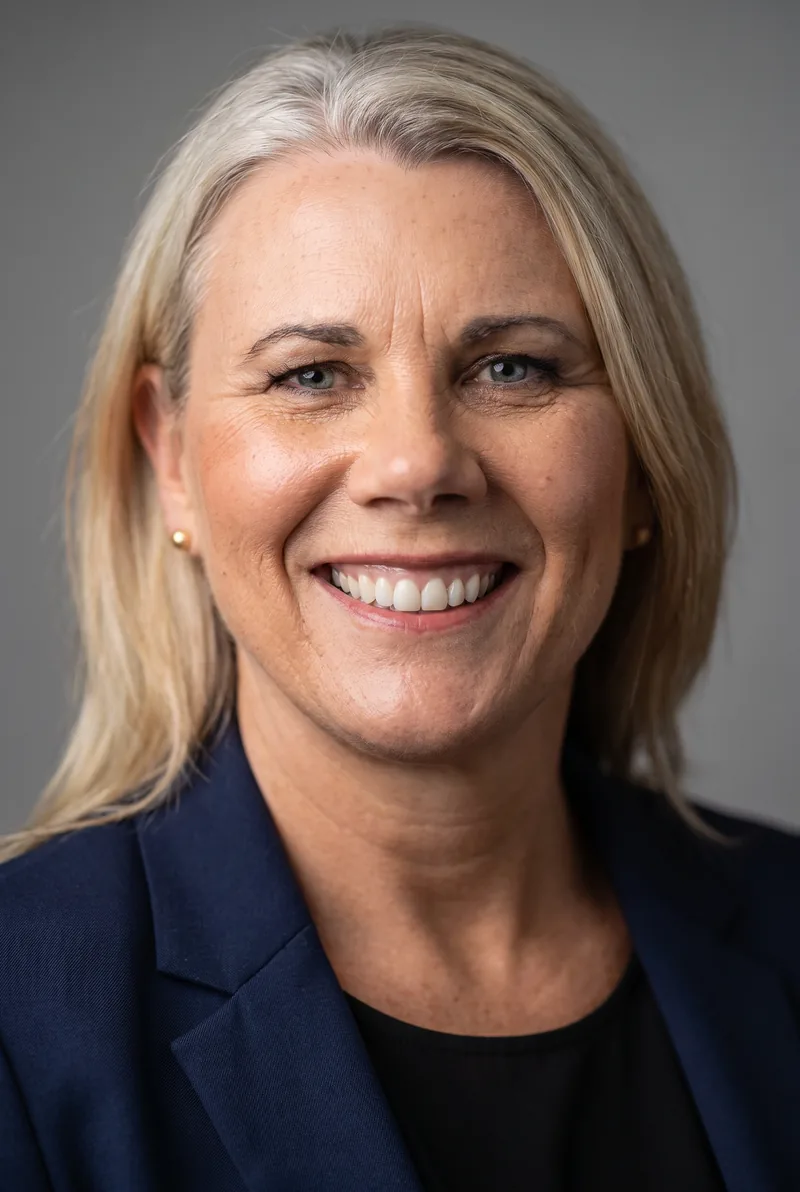 AI-generated portrait of Kate Roffey, keynote speaker