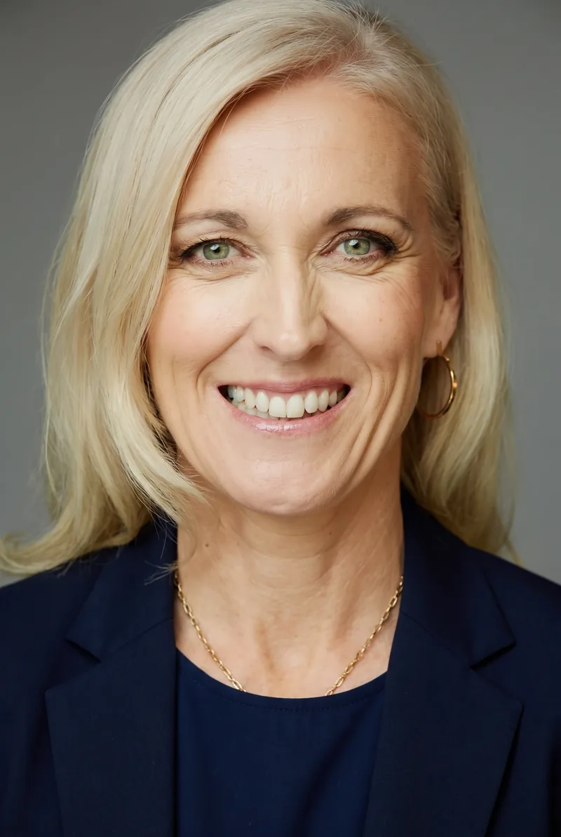 AI-generated portrait of Kerri Pottharst OAM, keynote speaker
