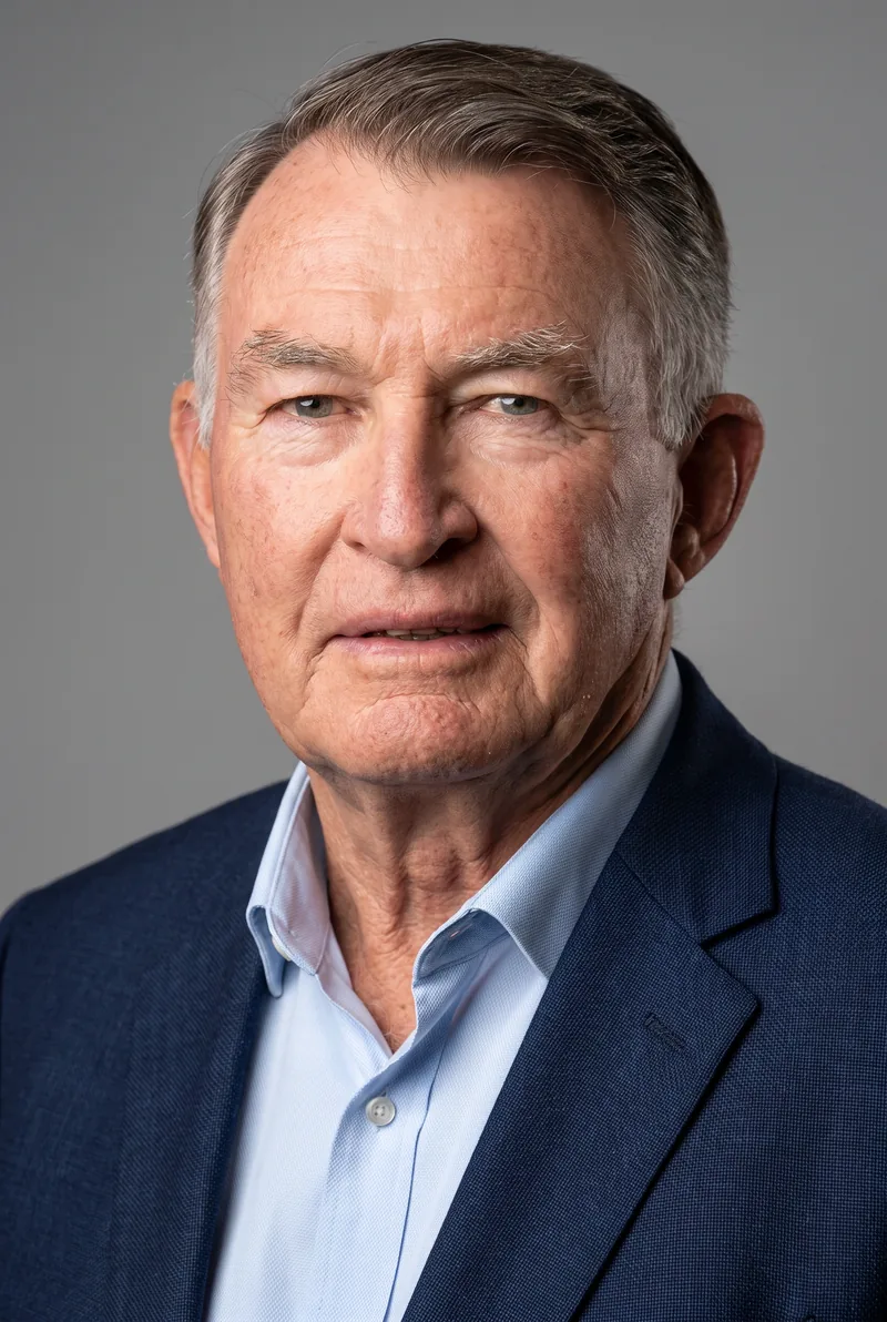 AI-generated portrait of Laurie Lawrence AO, keynote speaker