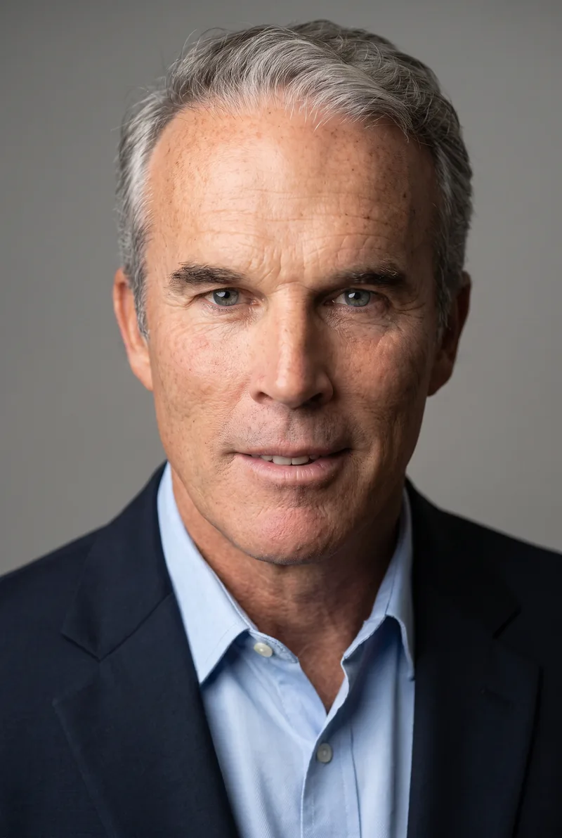 AI-generated portrait of Lewis Pugh, keynote speaker