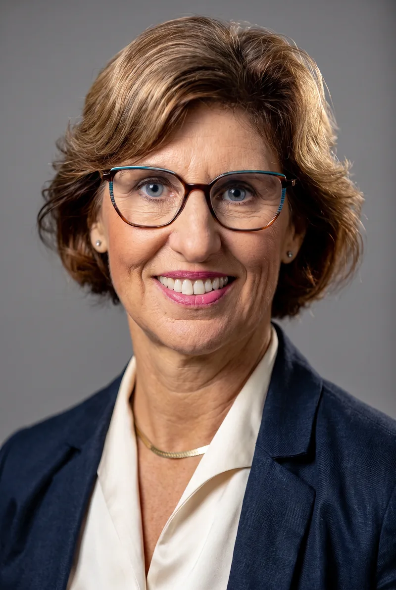 AI-generated portrait of Lynda Moore, keynote speaker