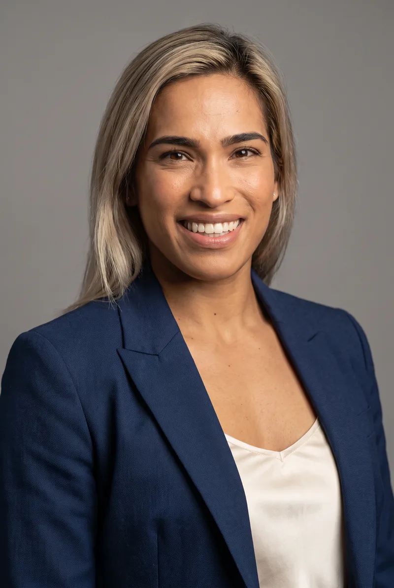 AI-generated portrait of Madison de Rozario OAM, keynote speaker