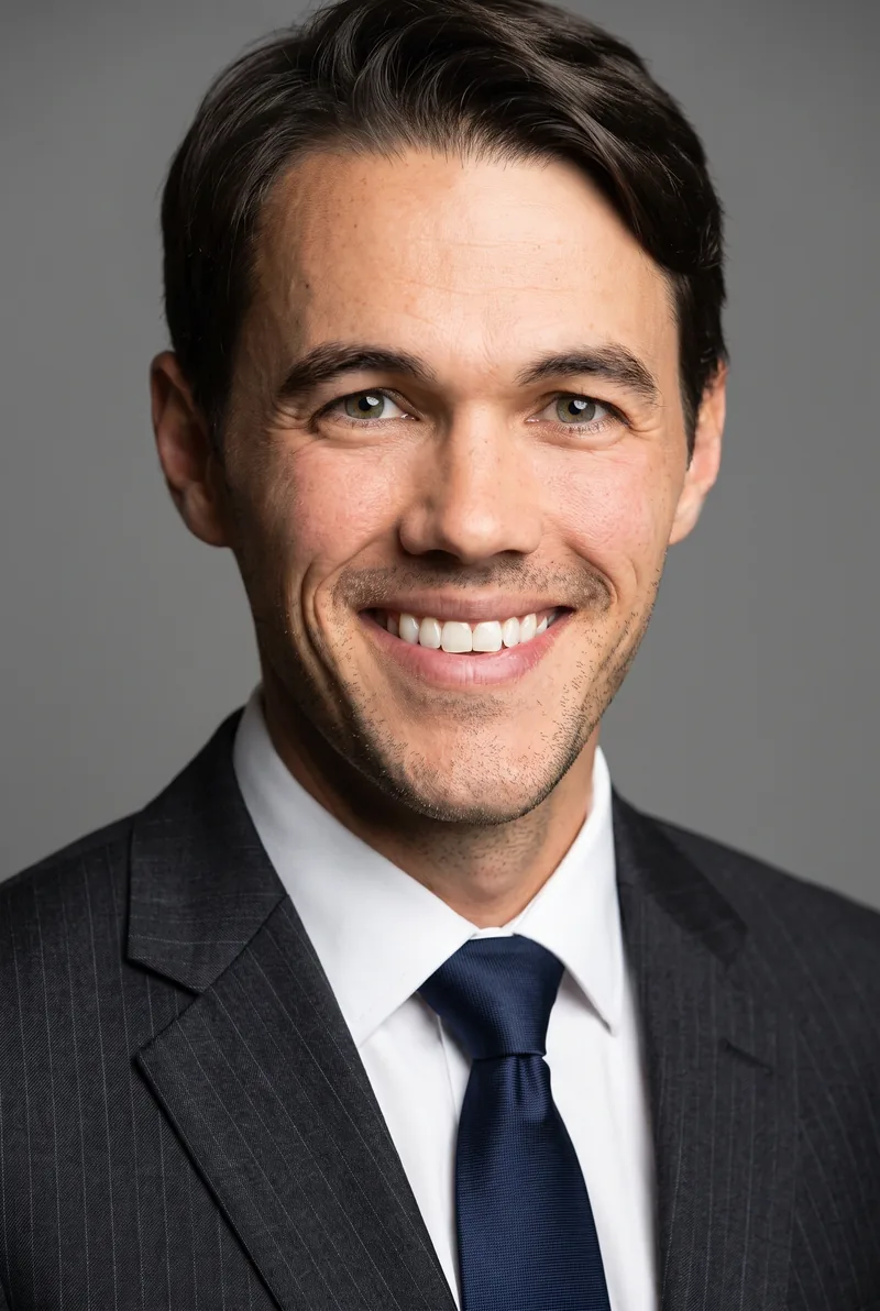 AI-generated portrait of Matthew Pollard, keynote speaker