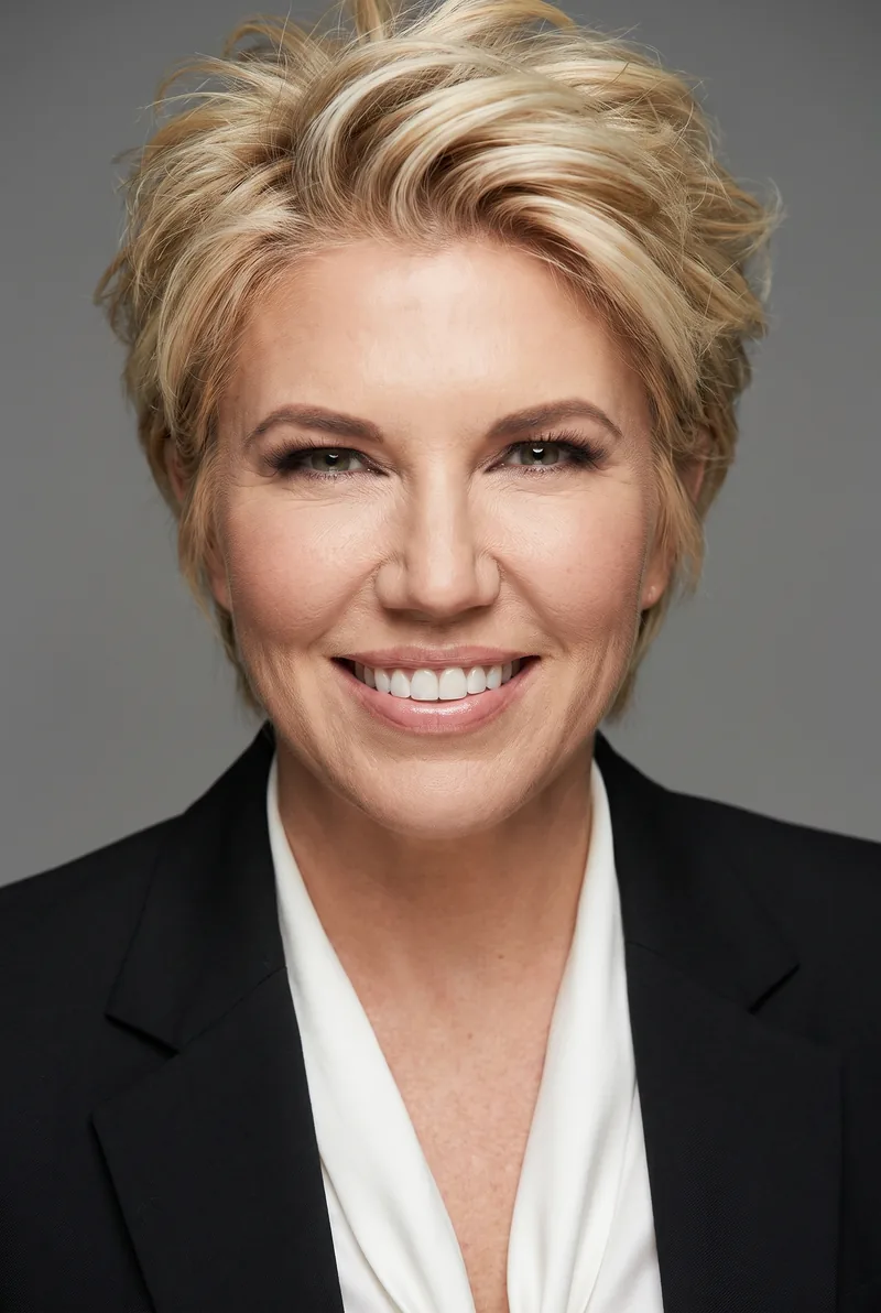 AI-generated portrait of Melinda Schneider, keynote speaker