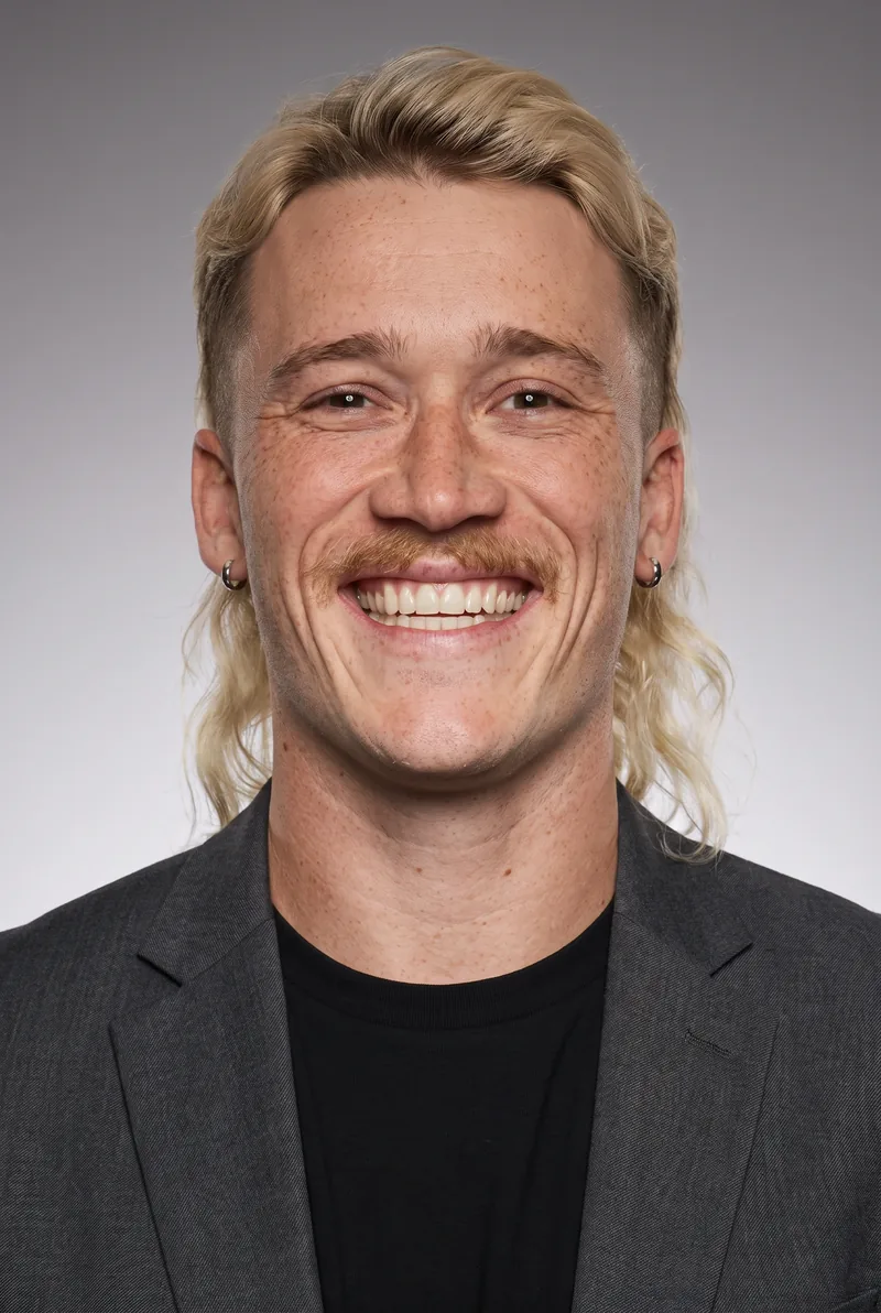 AI-generated portrait of Nedd Brockmann, keynote speaker
