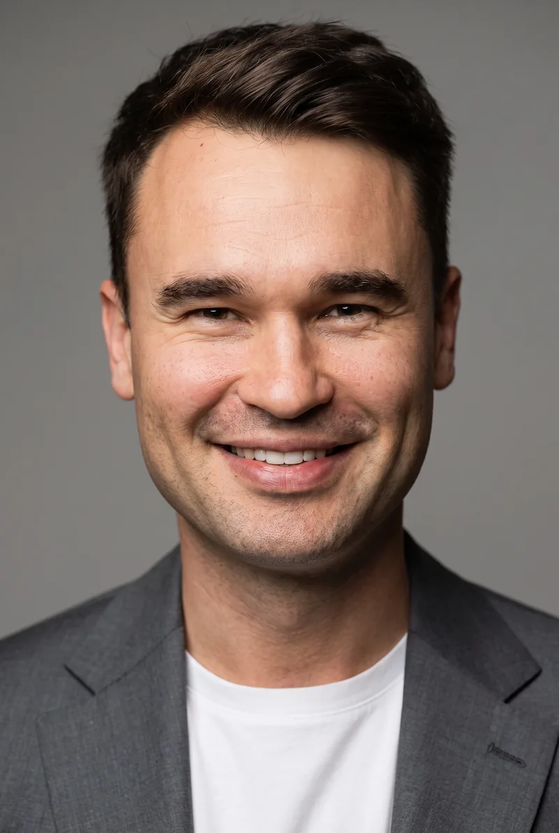 AI-generated portrait of Nick Bartlett, keynote speaker