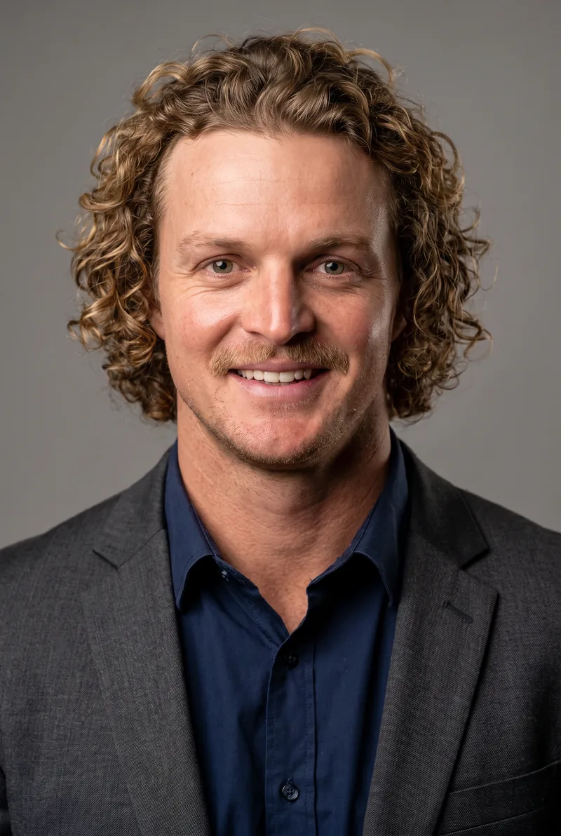AI-generated portrait of Nick Cummins, keynote speaker