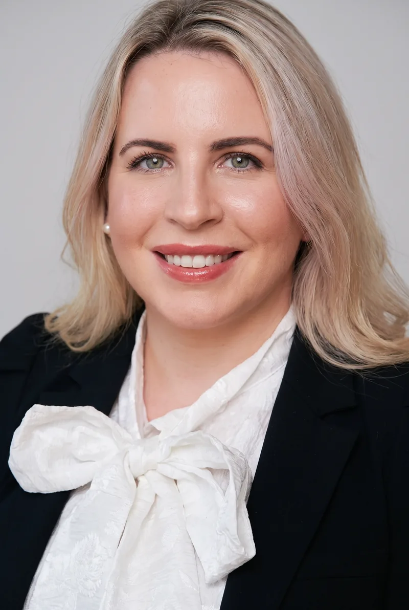 AI-generated portrait of Olympia Kwitowski, keynote speaker