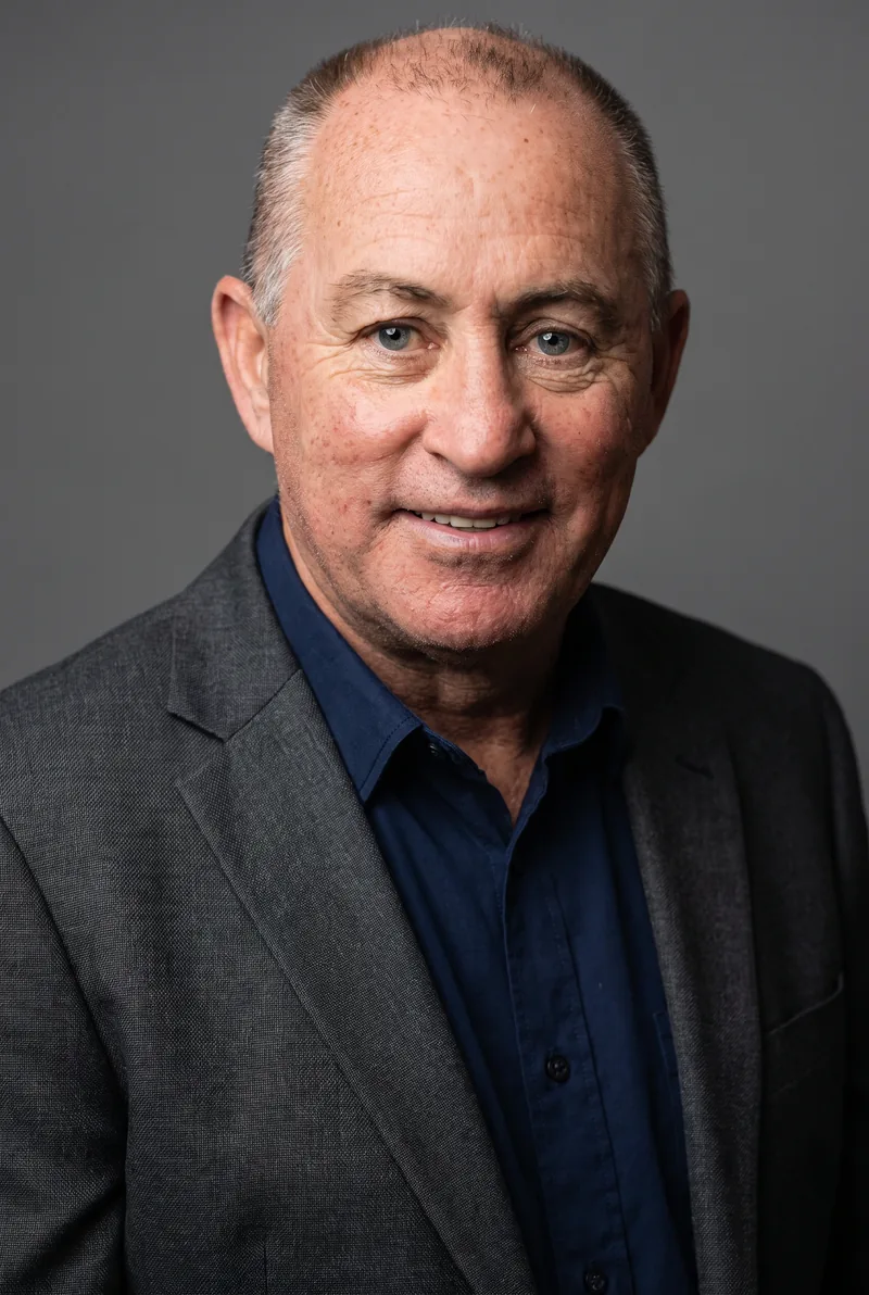 AI-generated portrait of Paul Wade OAM, keynote speaker