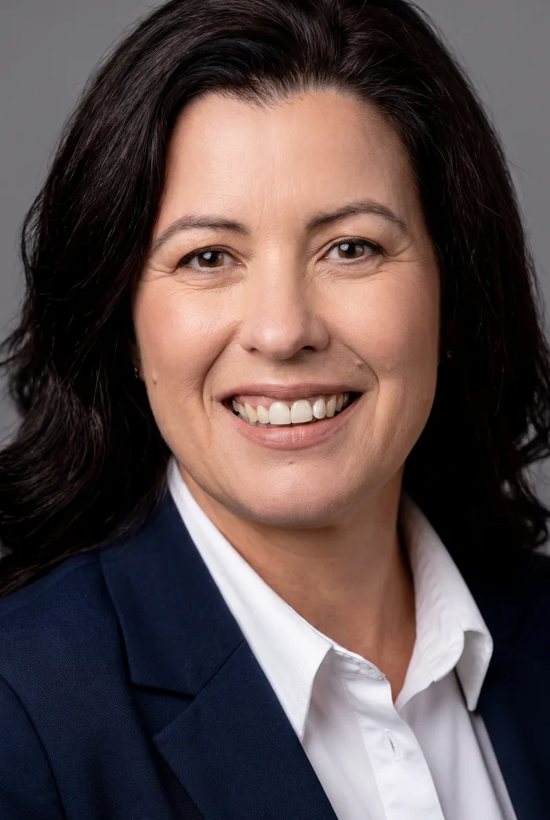 AI-generated portrait of Penny Locaso, keynote speaker
