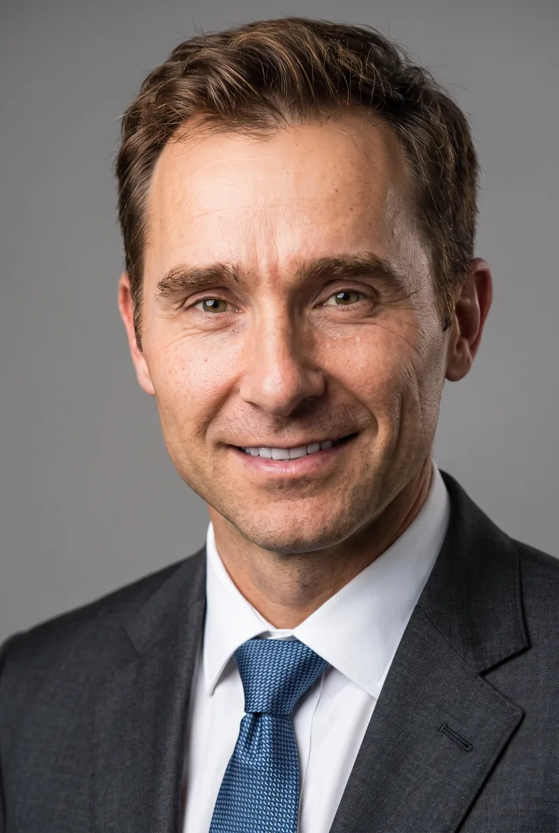 AI-generated portrait of Peter Hegedus, keynote speaker