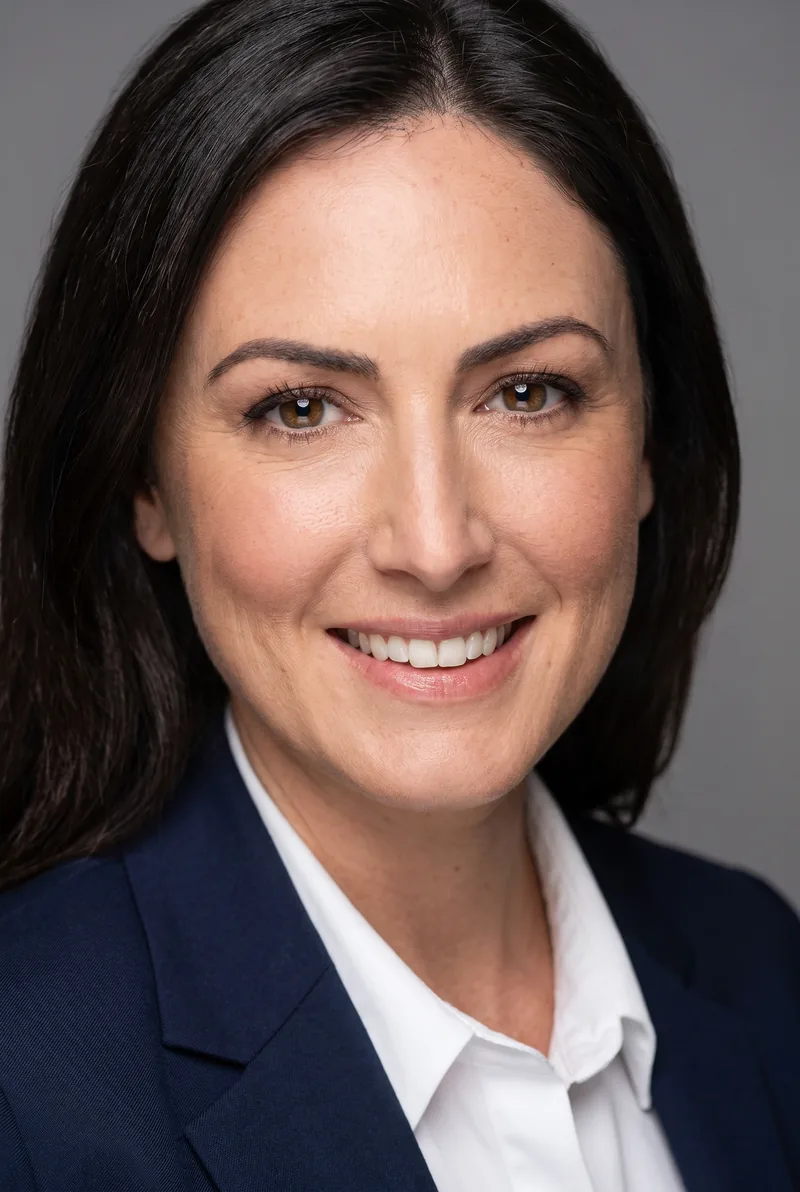 AI-generated portrait of Sara Leonardi-McGrath, keynote speaker