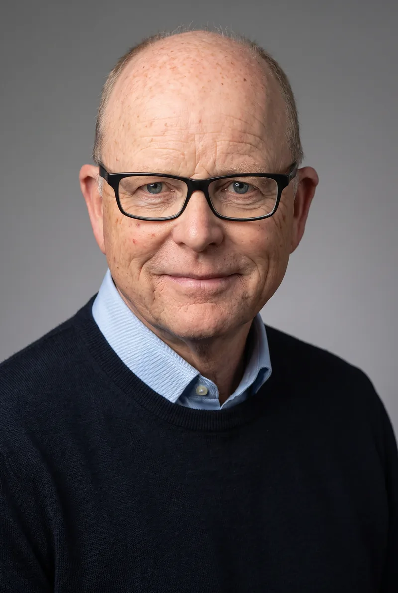 AI-generated portrait of Simon Tupman, keynote speaker