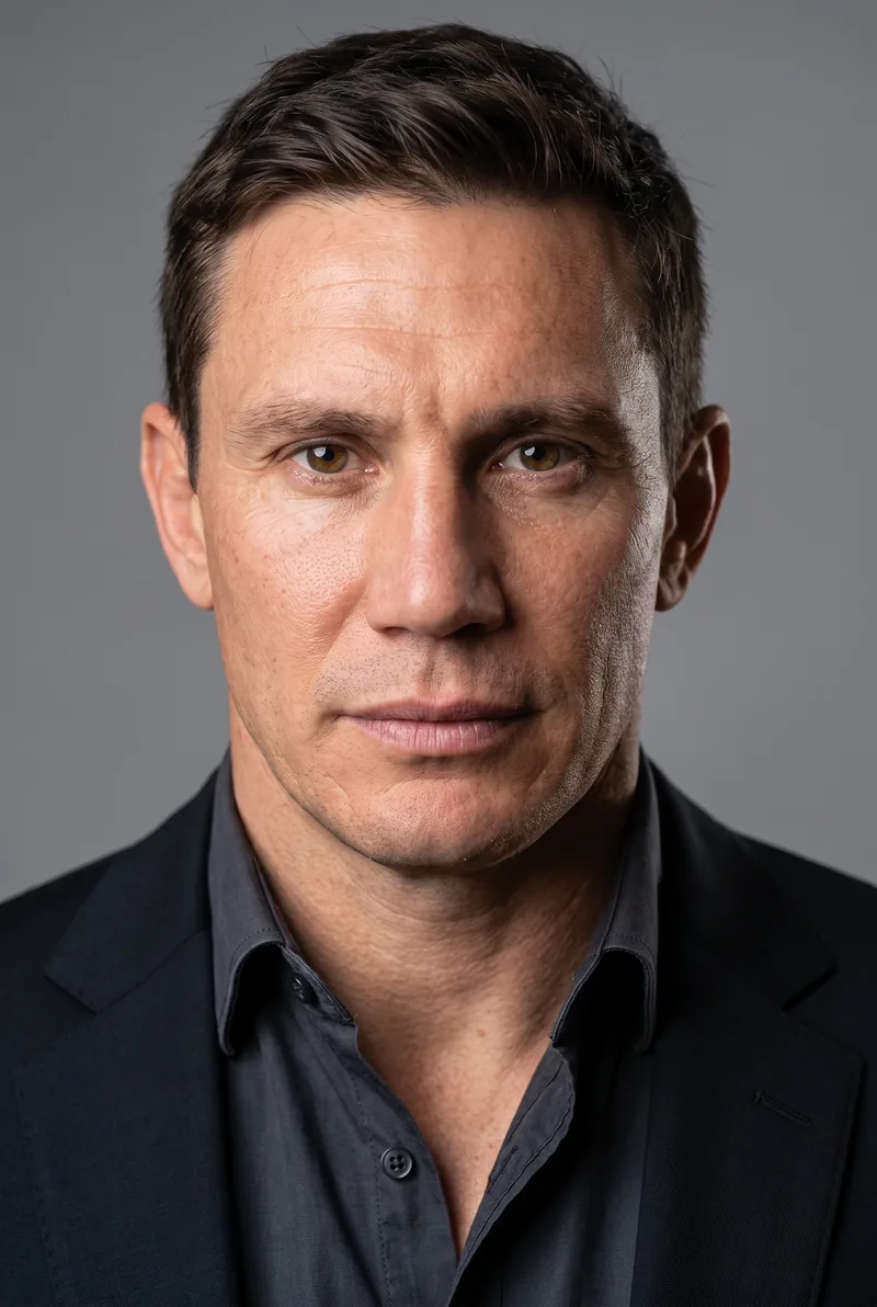 AI-generated portrait of Steve Larkham, keynote speaker