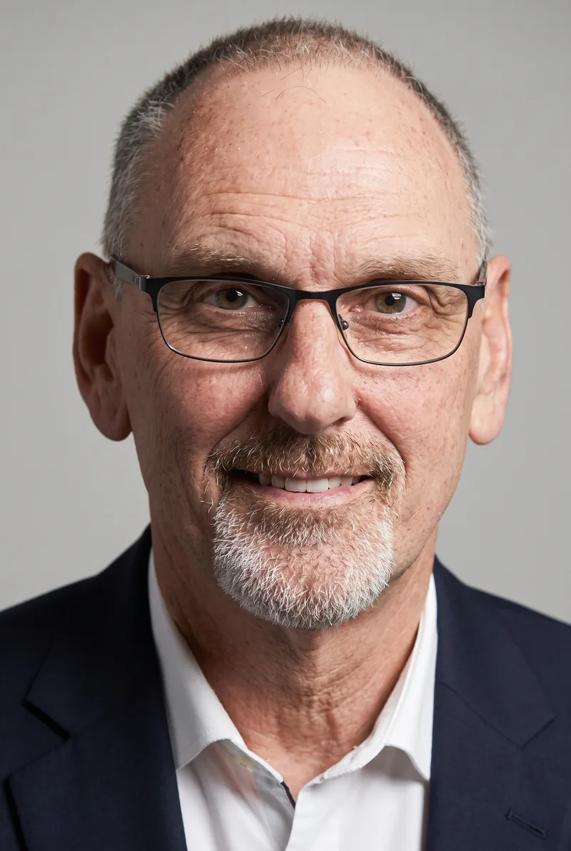 AI-generated portrait of Steve Simpson, keynote speaker