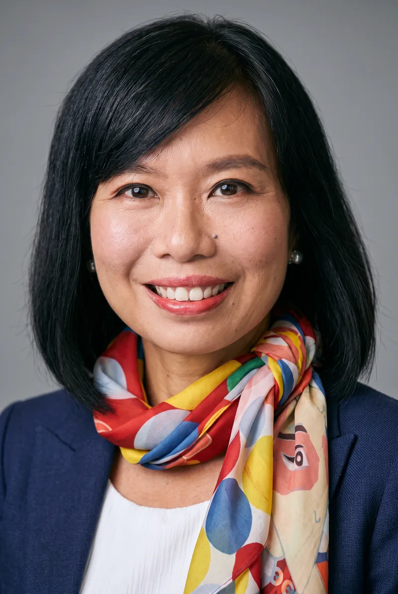AI-generated portrait of Su-Yen Wong, keynote speaker