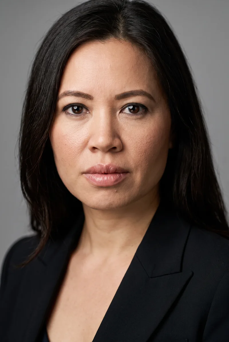 AI-generated portrait of Tan Le, keynote speaker