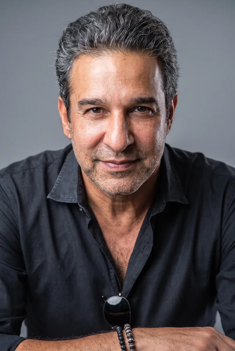 AI-generated portrait of Wasim Akram, keynote speaker